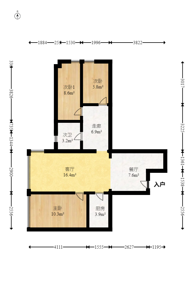 矿冶大厦  4室1厅1卫   155.00万室内图1