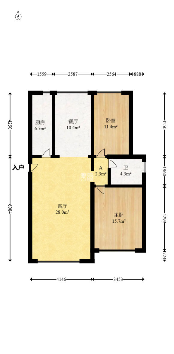 四季星城  2室2厅1卫    55.0万