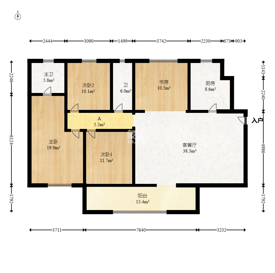 长沙万境潇湘  4室2厅2卫   188.00万