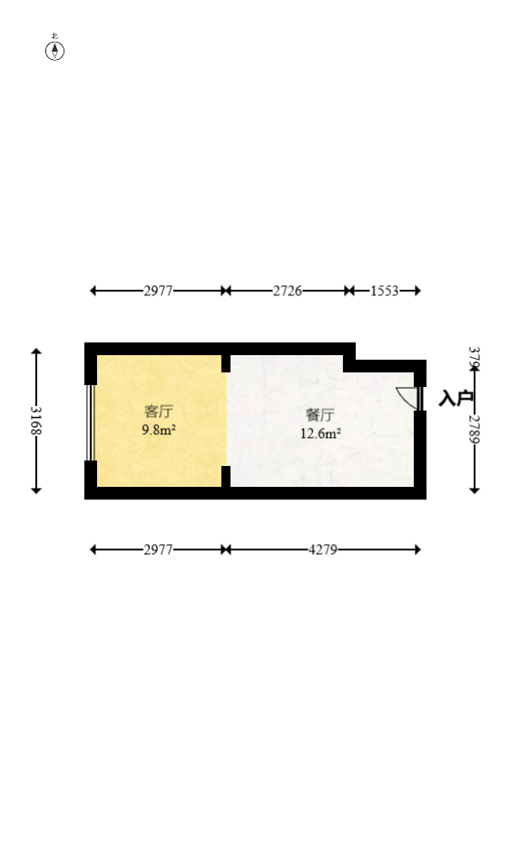 新城悦隽公园  2室1厅1卫   19.90万室内图1