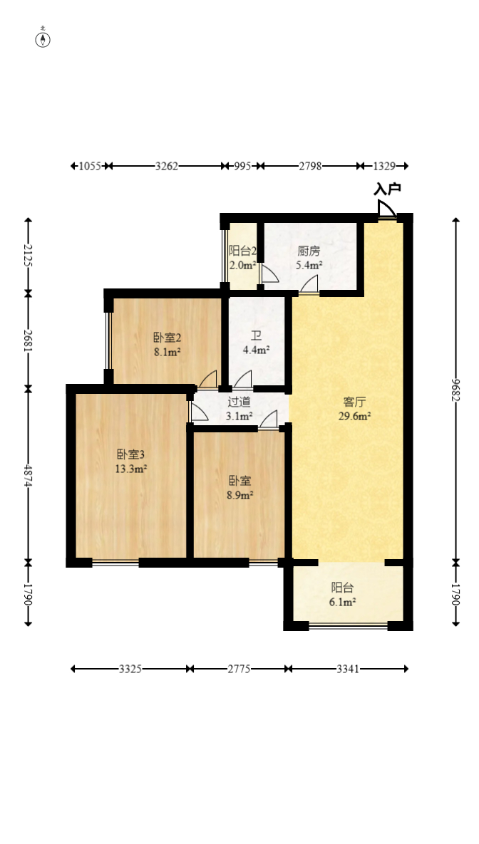 盛世耀凯  3室2厅1卫   79.80万室内图1