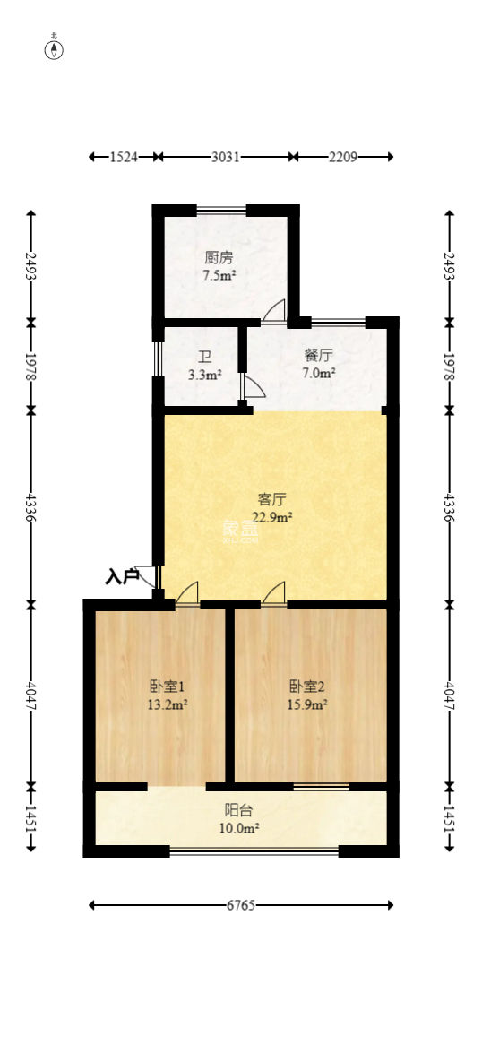 天翔新新家园  2室2厅1卫   70.00万