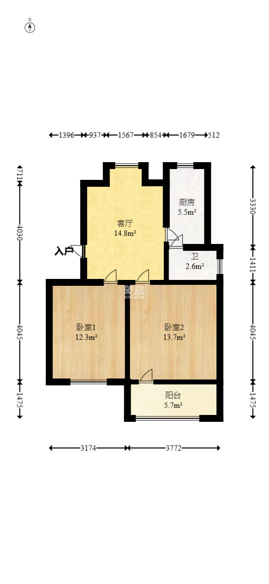 静谧园  2室1厅1卫   36.00万