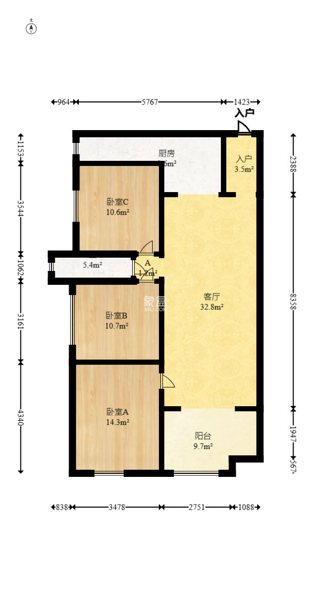 達(dá)美D6區(qū)  3室2廳1衛(wèi)   110.00萬(wàn)