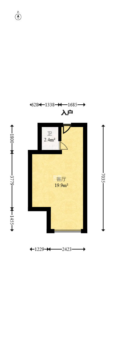 建安像素汇  1室1厅1卫   17.80万