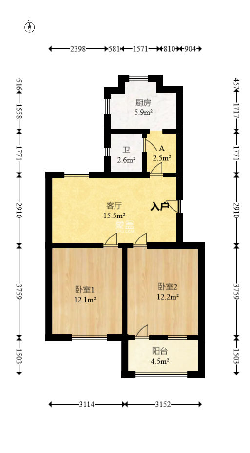 长沙地质调查所  2室1厅1卫   38.00万