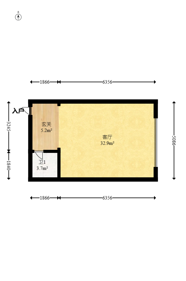 洋湖时代 1室1厅1卫 26.0万 洋湖时代 1室1厅1卫 26.0万户型图