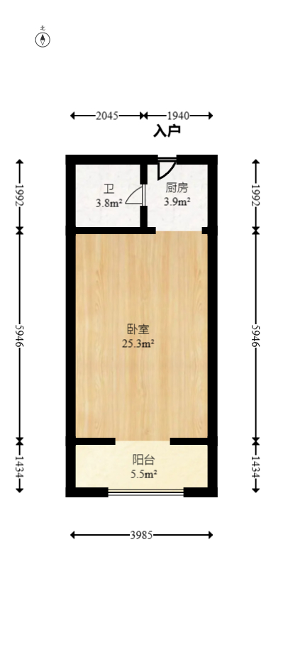 尊邸华庭  1室1厅1卫    38.0万 尊邸华庭  1室1厅1卫    38.0万户型图