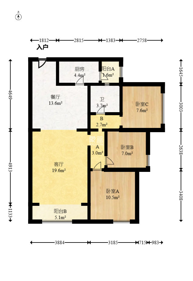 佳兆業(yè)君匯上品  3室2廳1衛(wèi)   49.00萬
