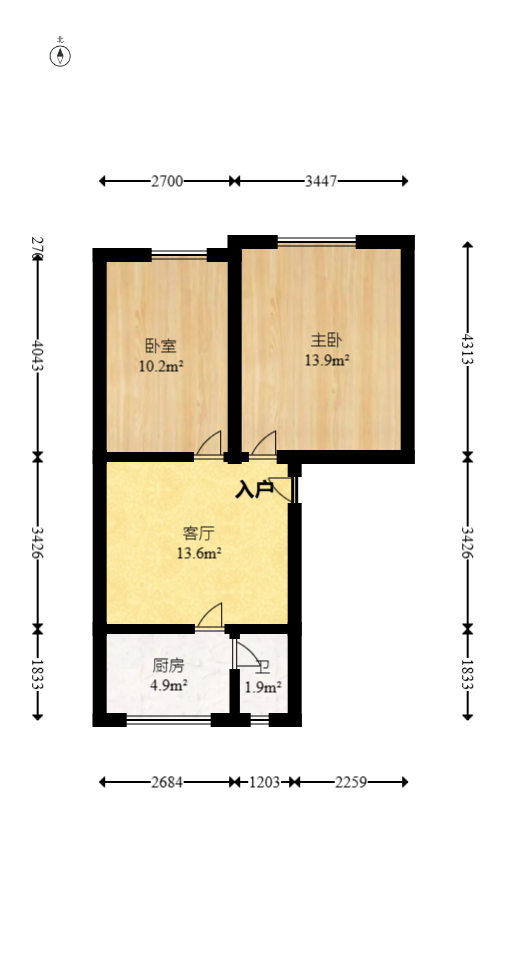 星沙一区  7室5厅5卫   98.80万室内图1