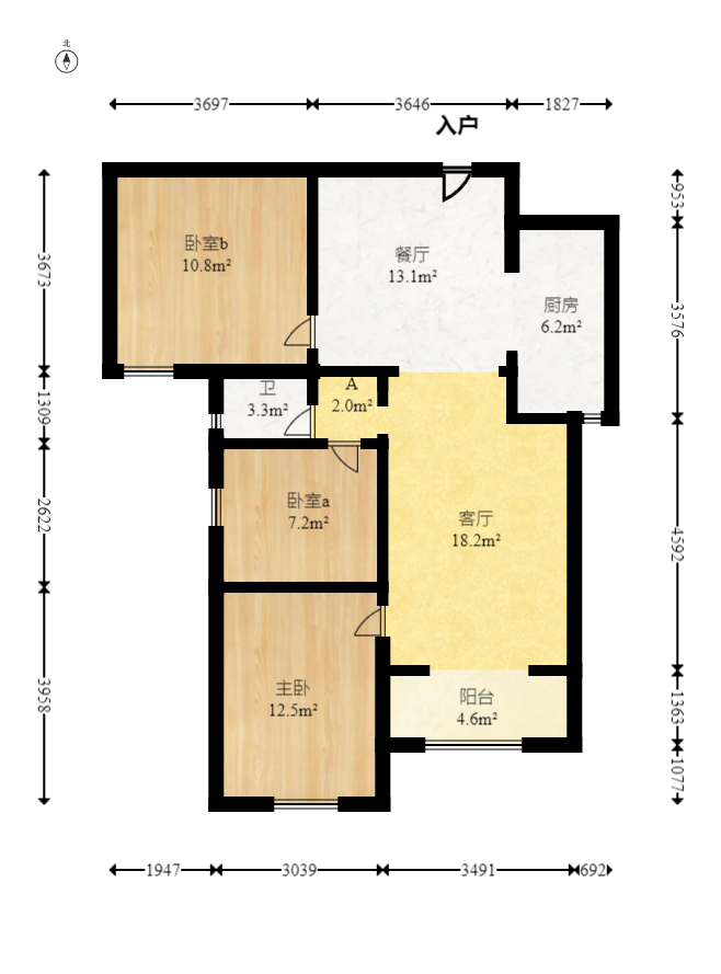 金地三千府(金地湖山樾、金地自在城) 3室2厅1卫 79.5万 金地三千府(金地湖山樾、金地自在城) 3室2厅1卫 79.5万户型图