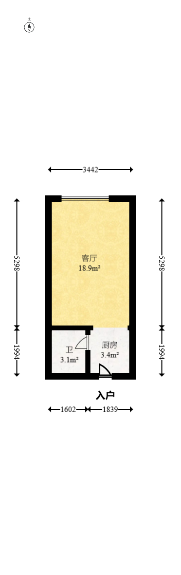 碧桂园翘楚棠  1室0厅0卫   24.00万室内图1