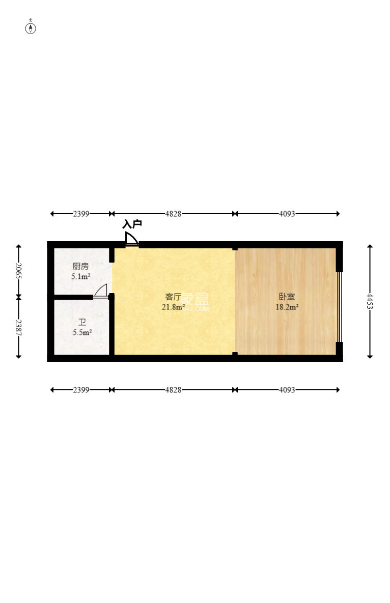 广华国际公馆（广华大厦）  2室1厅1卫    25.8万