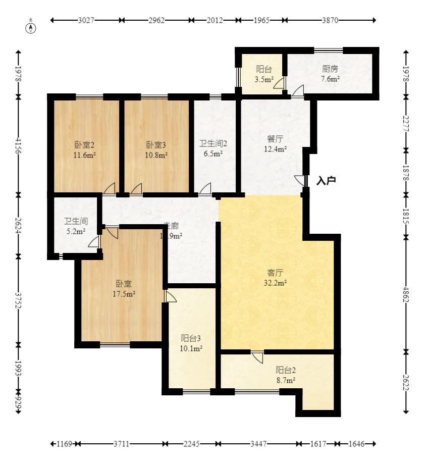 和泉嘉园  5室2厅2卫   148.00万室内图1
