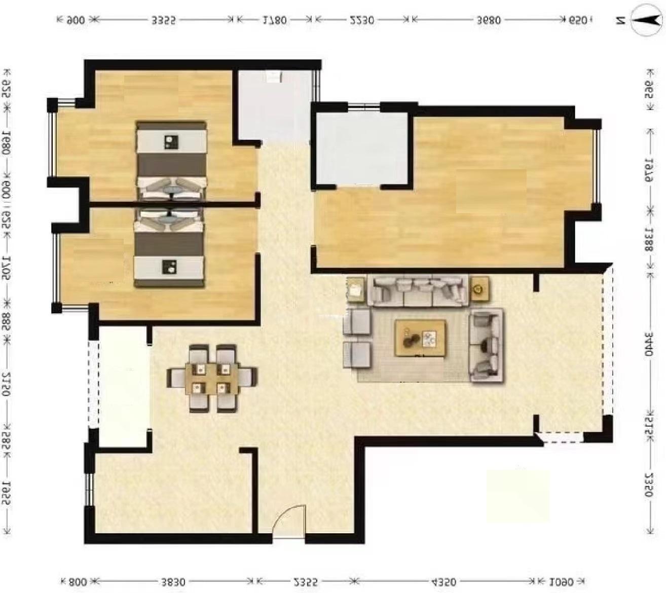 磐龙生态社区 3室2厅1卫 41.8万 磐龙生态社区 3室2厅1卫 41.8万室内图
