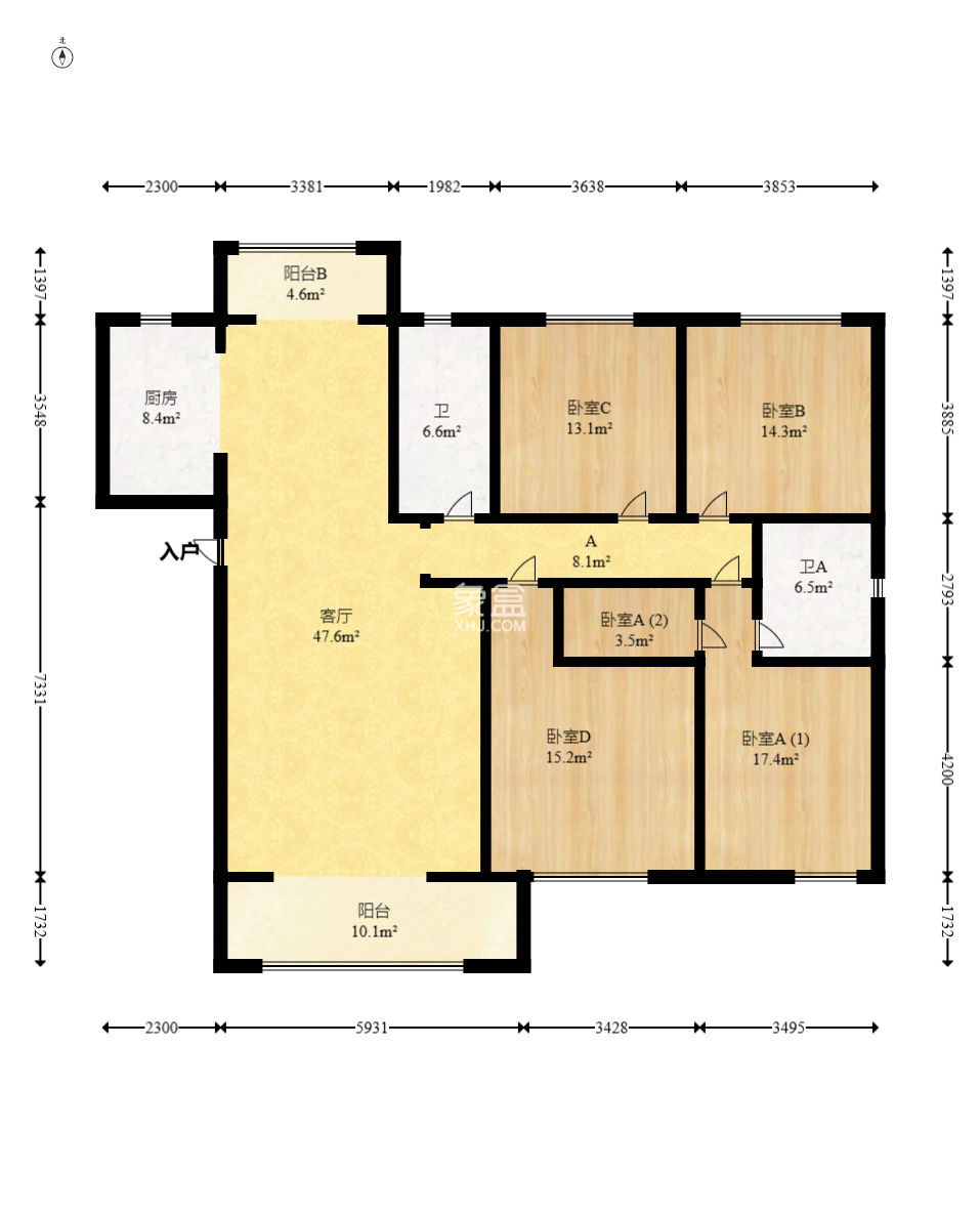 梅溪湖金茂湾  4室2厅2卫    260.0万
