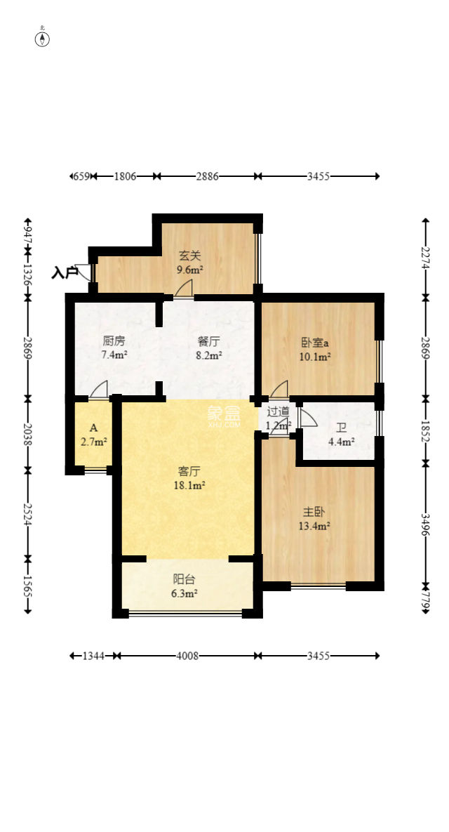 厚朴国际  3室2厅1卫   39.00万