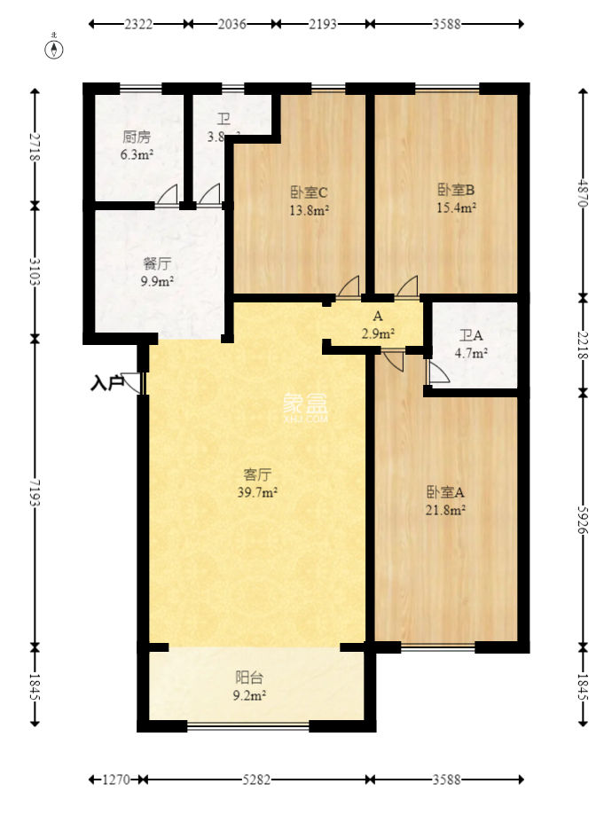 恩瑞麓山名园（龙王港小区）  3室2厅2卫   95.00万