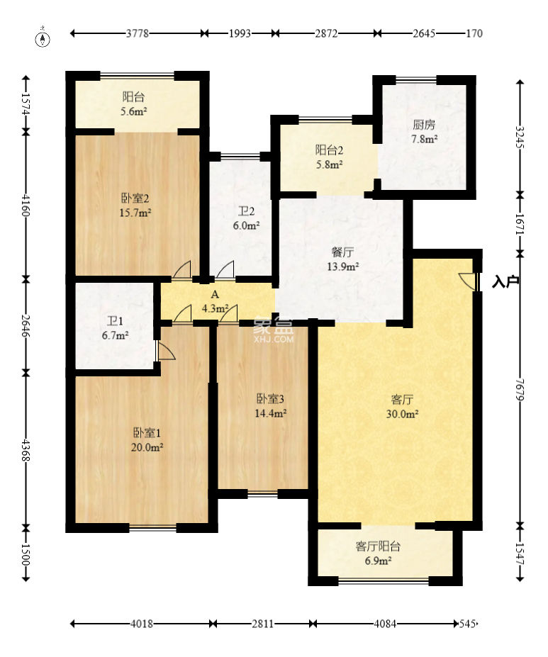 满庭芳小区  3室2厅2卫    130.0万