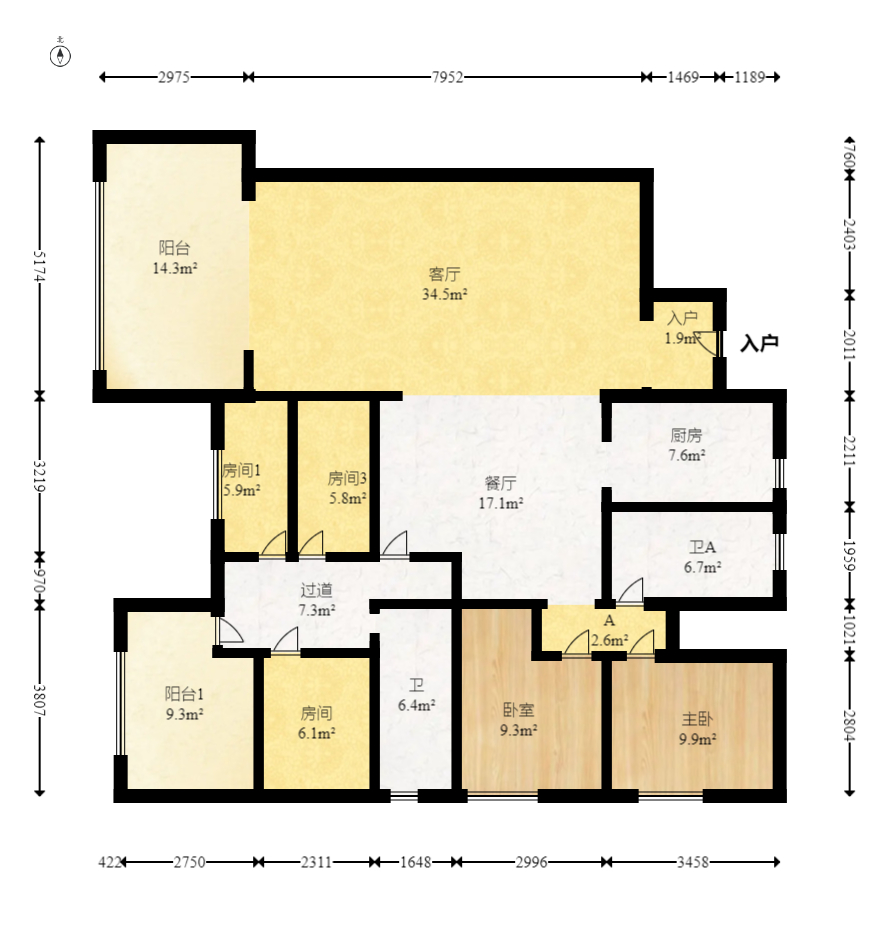 王府花园  4室2厅2卫    135.0万 王府花园  4室2厅2卫    135.0万户型图