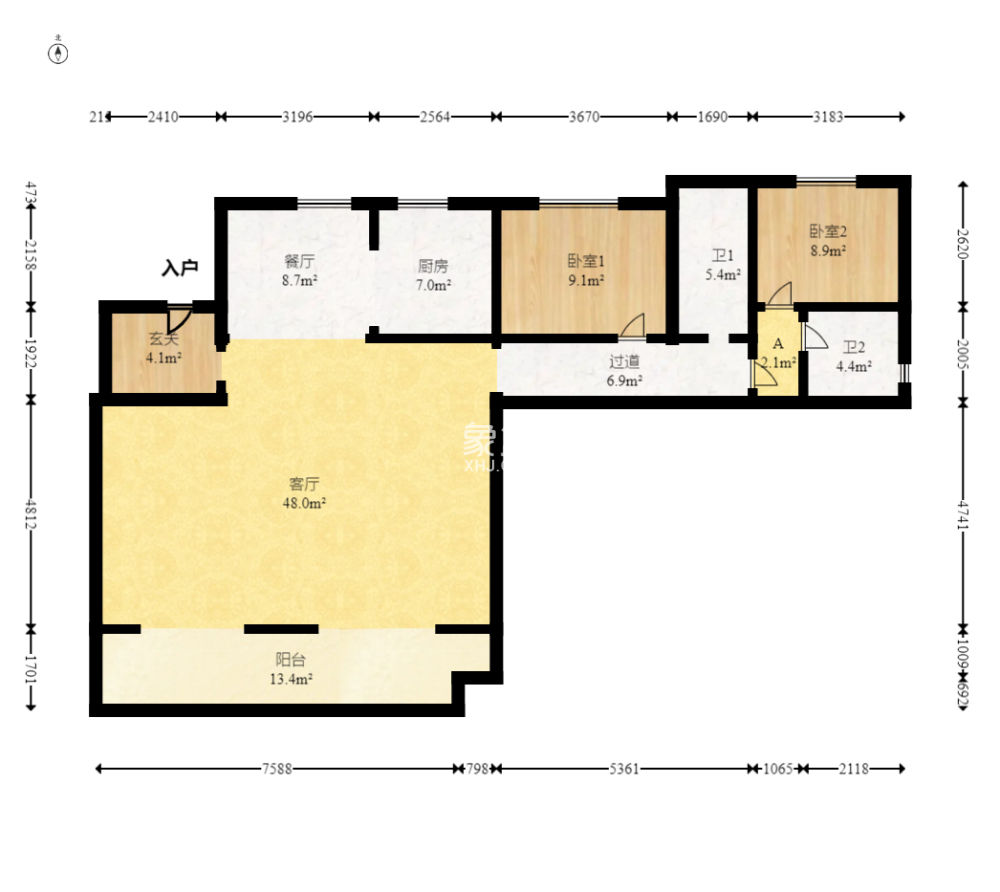 越秀湘江星汇城二期  4室2厅2卫    155.0万