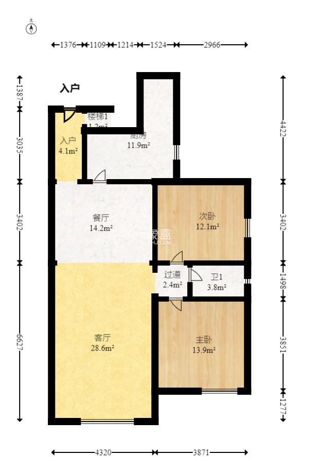 明珠苑  4室2厅2卫   169.00万