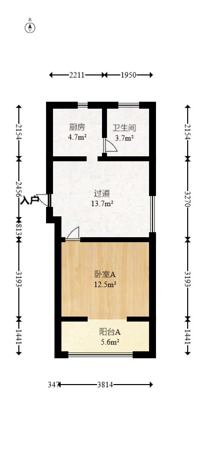 广厦新村  1室1厅1卫   26.00万室内图1