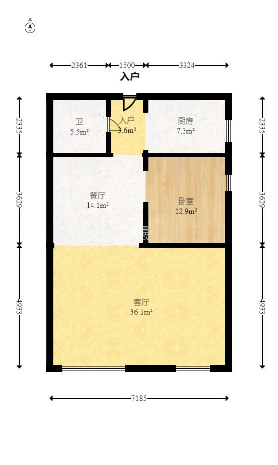 金科时代中心  2室2厅1卫   63.00万