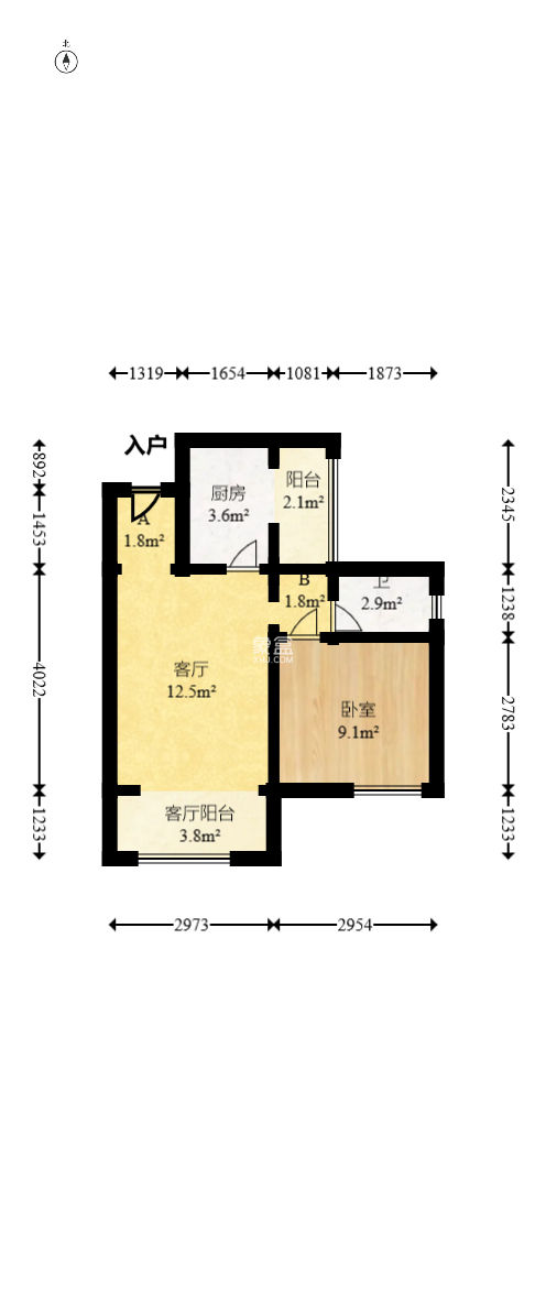 中建信和城  1室1厅1卫   60.90万