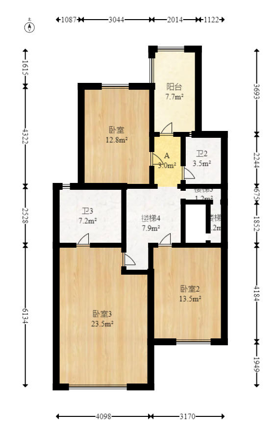 梦想麓隐天境  5室3厅3卫    380.0万 梦想麓隐天境  5室3厅3卫    380.0万户型图