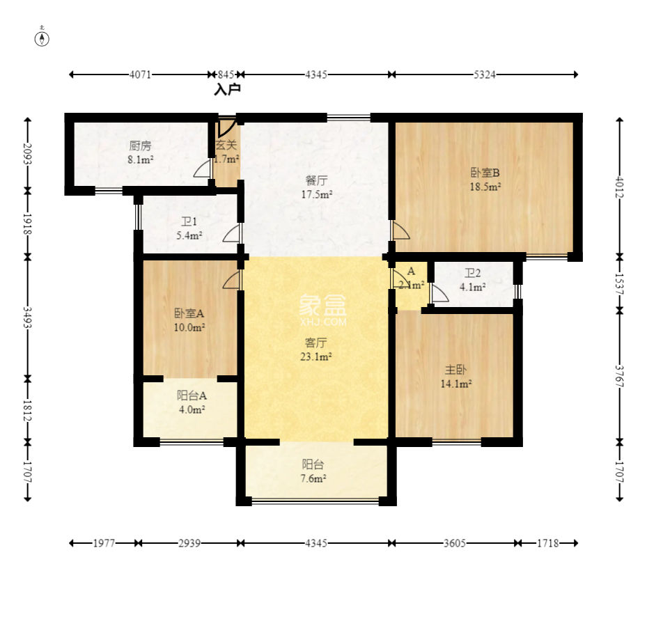 江山帝景哈佛  3室2厅2卫    94.88万
