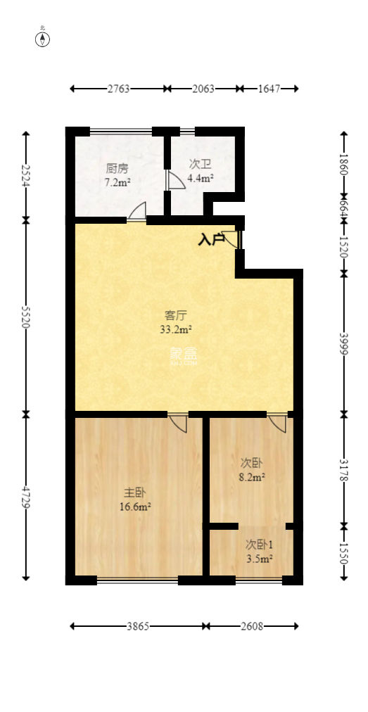 香榭丽花园  2室2厅1卫   103.00万