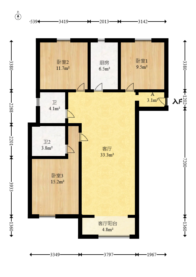 弘阳时光里 1室0厅0卫 162.0万 弘阳时光里 1室0厅0卫 162.0万户型图