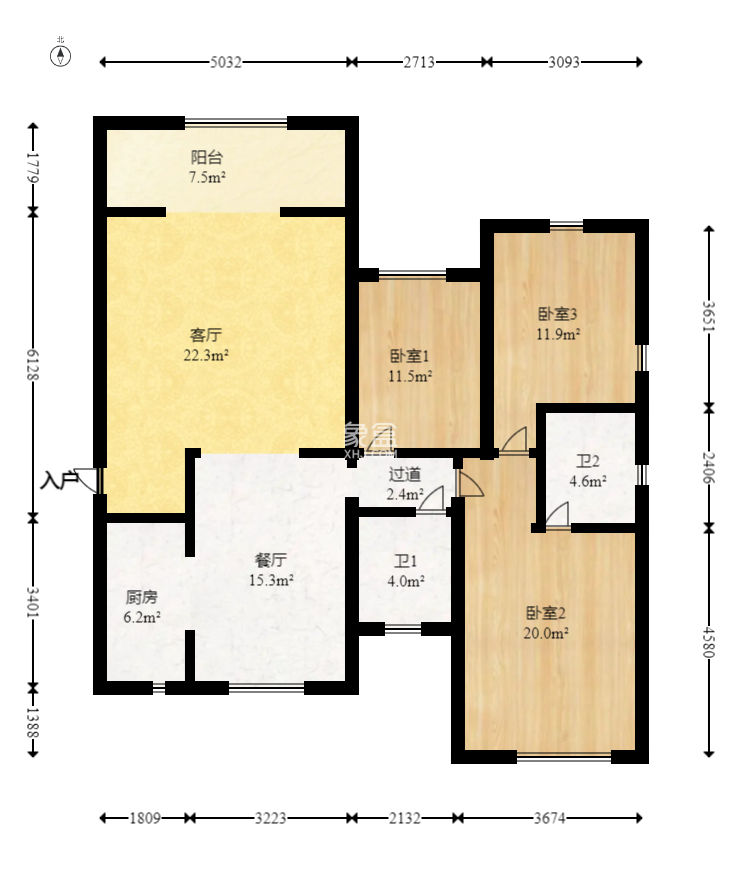 山与墅  4室2厅2卫   98.80万