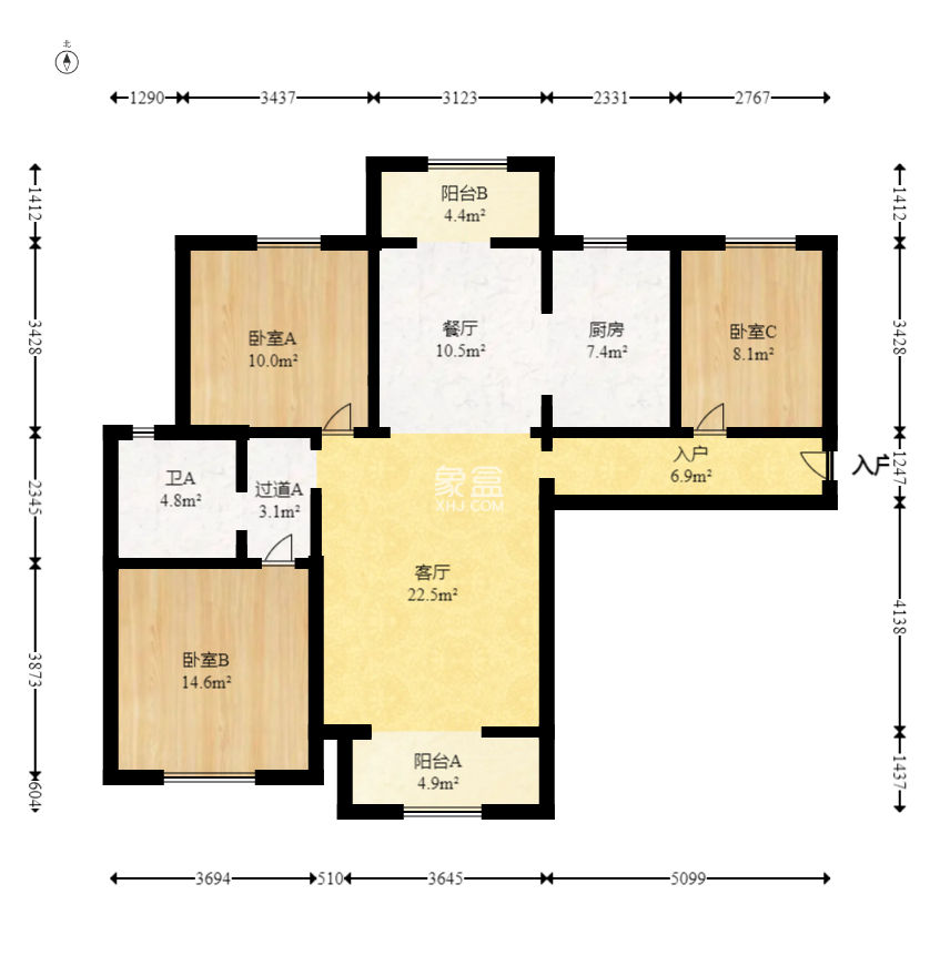 五矿万境水岸二期（五矿万境水岸和苑）  3室2厅1卫   149.80万