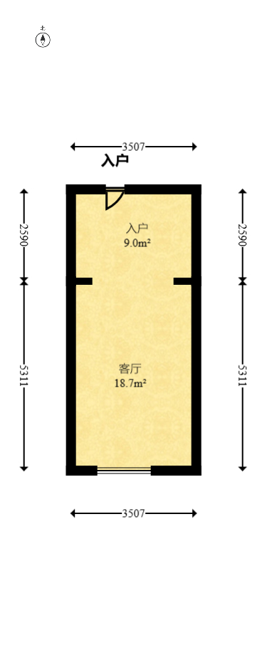 东盈商业广场（华泉城市广场）  1室0厅0卫   35.00万室内图1