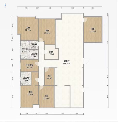 奥园养生城 6室3厅3卫 165.0万 奥园养生城 6室3厅3卫 165.0万室内图