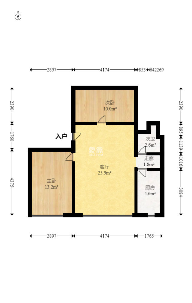 宝迪花苑  2室2厅1卫   99.00万