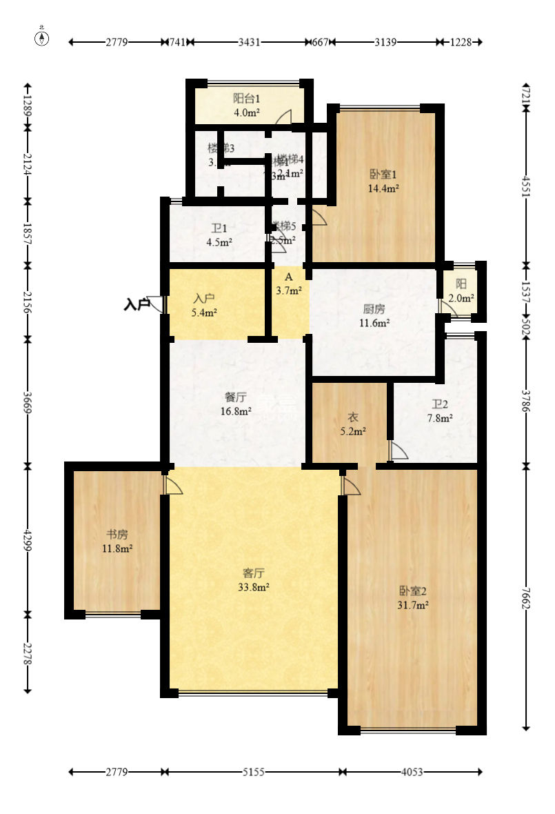 融科檀香山（融科紫檀、香山国际）  6室2厅4卫    550.0万