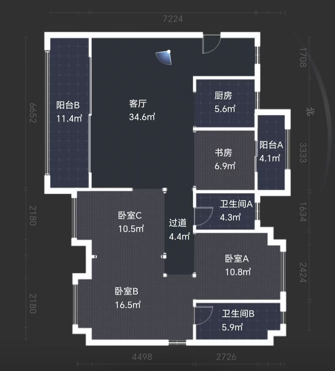 建发央著  4室2厅2卫   118.00万