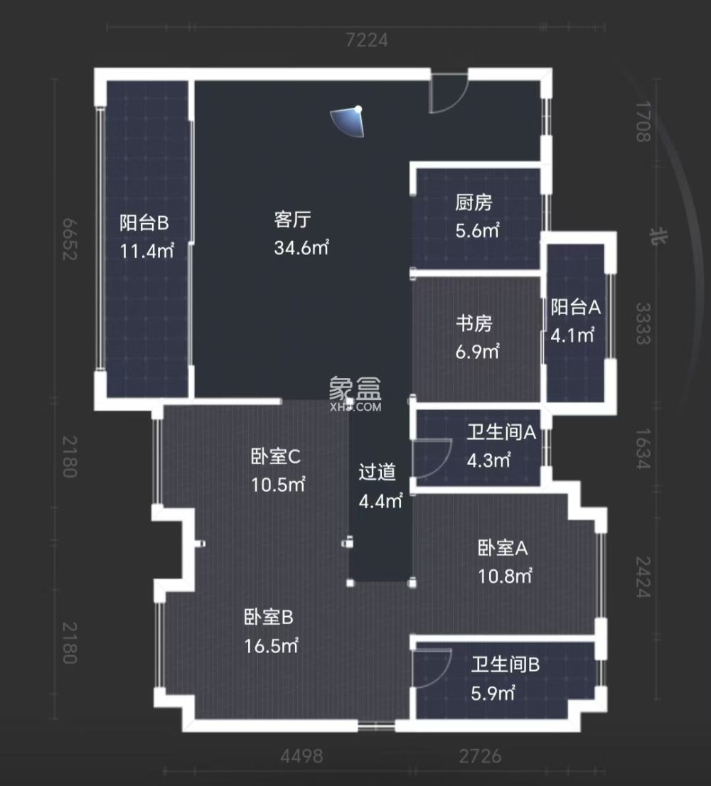 建发央著  4室2厅2卫   118.00万