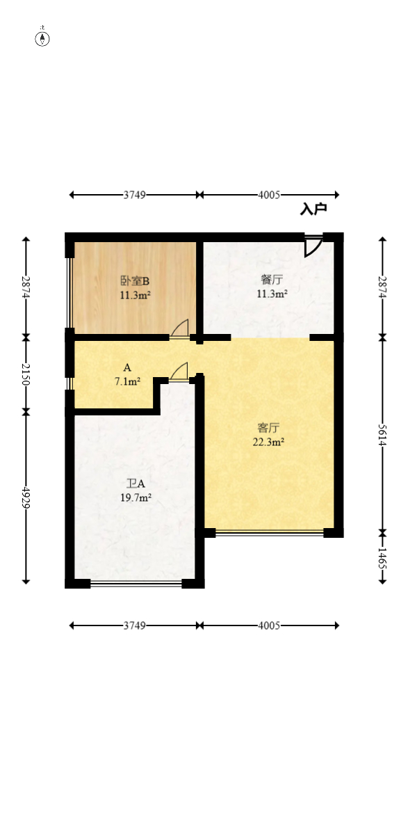恒大御景湾  1室1厅1卫   70.00万室内图1