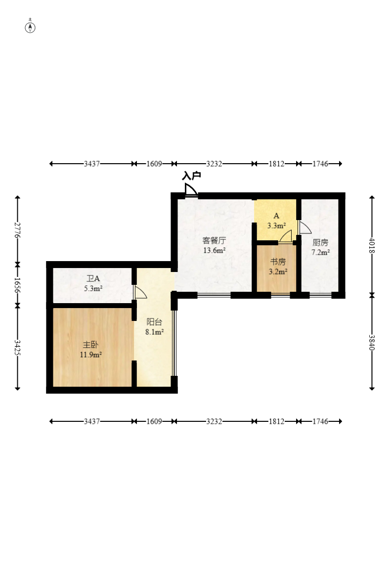 华韵城市海岸(城市水岸苑) 2室1厅1卫 67.5万 华韵城市海岸(城市水岸苑) 2室1厅1卫 67.5万户型图