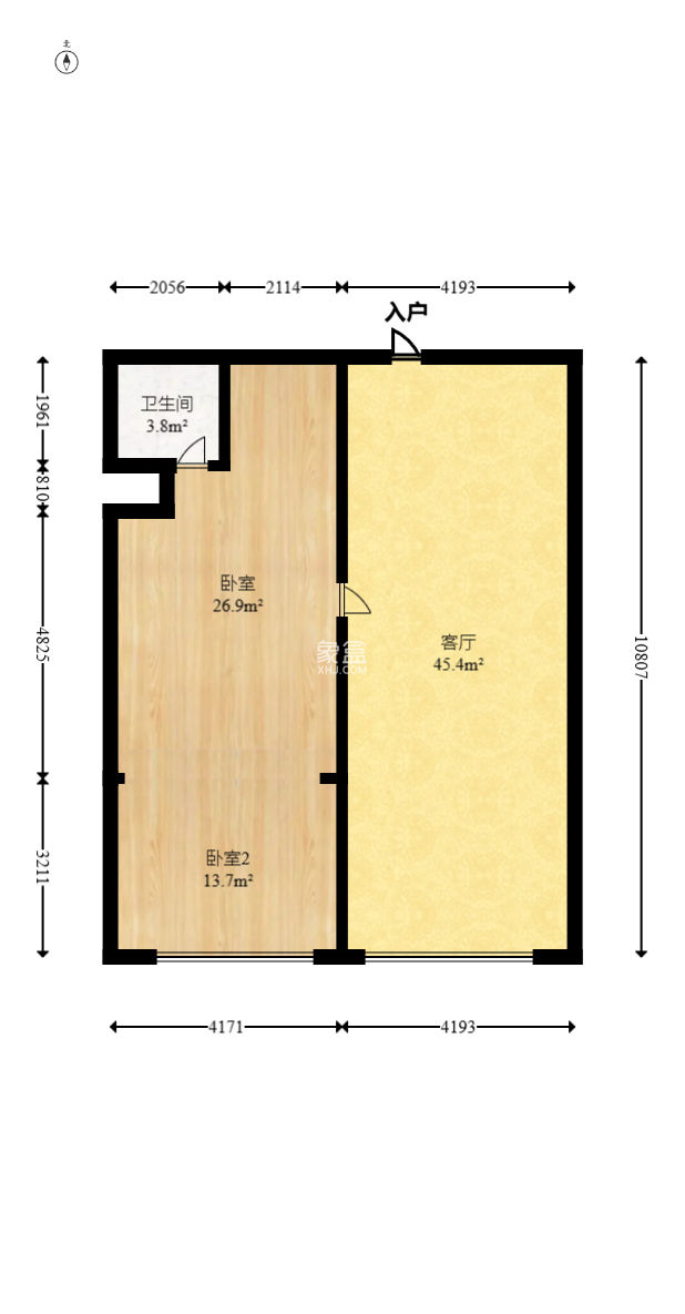 汇一城（汇壹公馆）  1室0厅0卫   46.80万