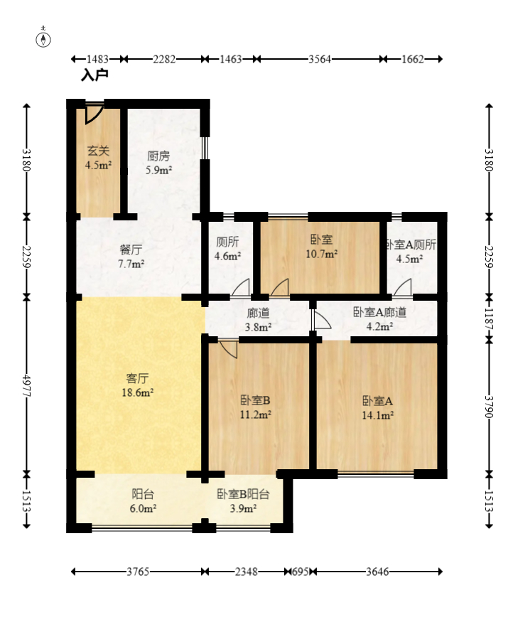 湘熙水郡(观澜海赋家园) 3室2厅2卫 139.8万 湘熙水郡(观澜海赋家园) 3室2厅2卫 139.8万户型图