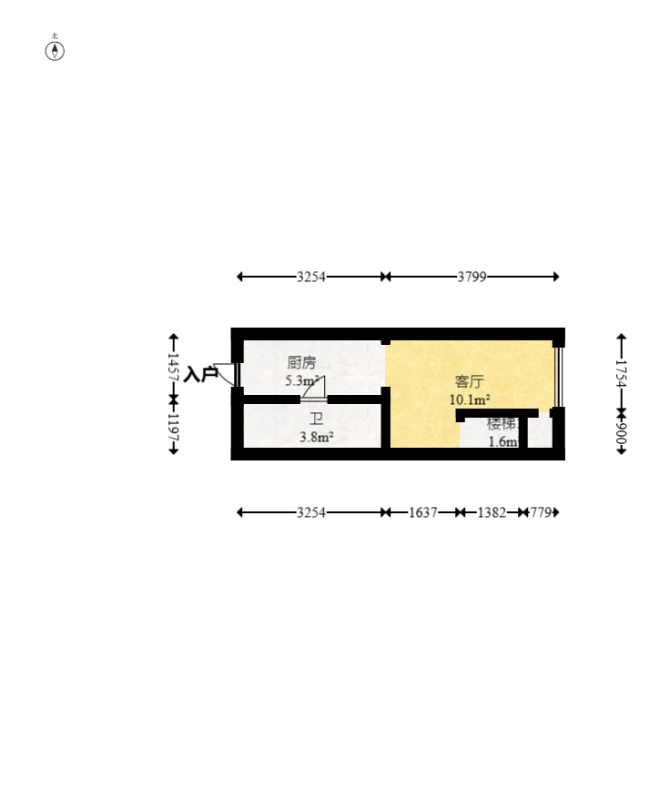 珠江花城好世界 1室1厅1卫 36.0万 珠江花城好世界 1室1厅1卫 36.0万户型图