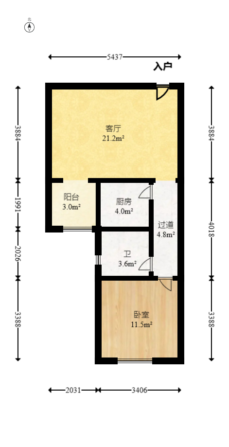 东方银座(东方摩卡) 1室1厅1卫 32.5万 东方银座(东方摩卡) 1室1厅1卫 32.5万户型图