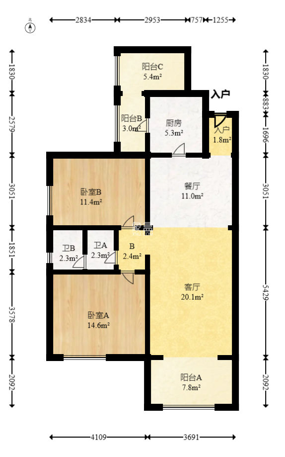 长房南屏锦源  2室2厅1卫   70.00万