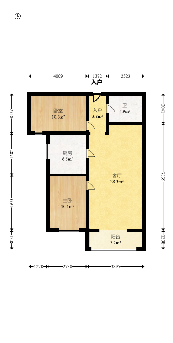 开源鑫景 2室2厅1卫 50.0万 开源鑫景 2室2厅1卫 50.0万户型图