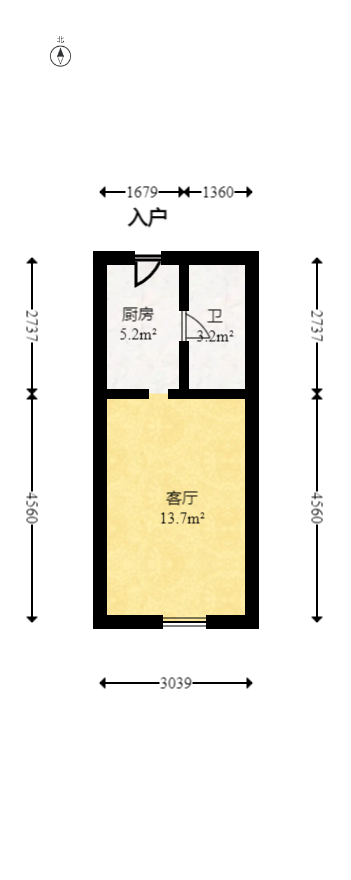 卓越浅水湾  1室1厅1卫   51.00万室内图1